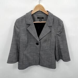LOUBEN Grey Single Button Notched Collar Blazer // 12